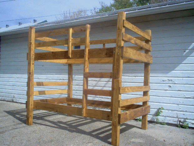 Download Rustic bunk bed plans Plans DIY woodworking projects plans 